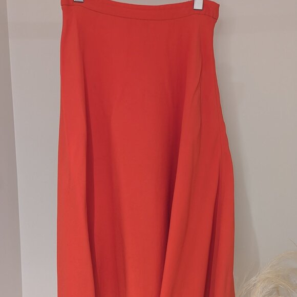 Topshop Blood Orange A-Line Skirt - Picture 2 of 4